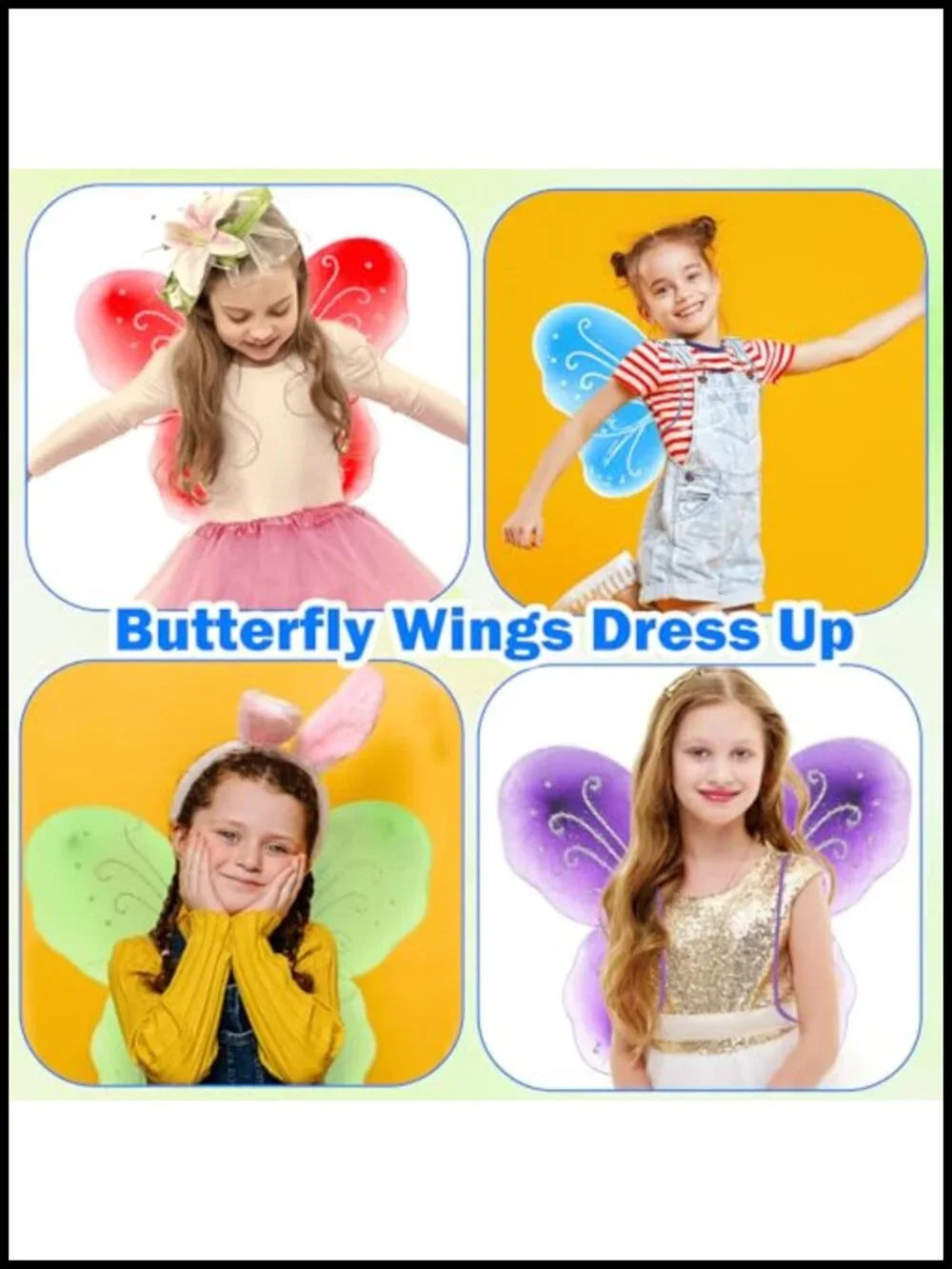 22 Pack Fairy Wings for Kids Butterfly Costume Cosplay Party Dress Up